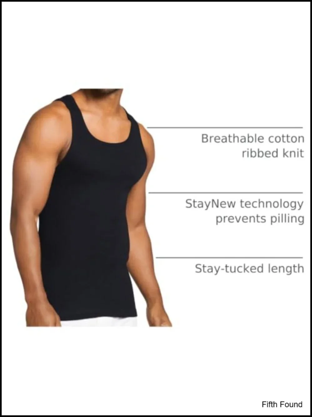 Jockey Men's Undershirt 100% Cotton A-Shirt Tank - 4 Pack